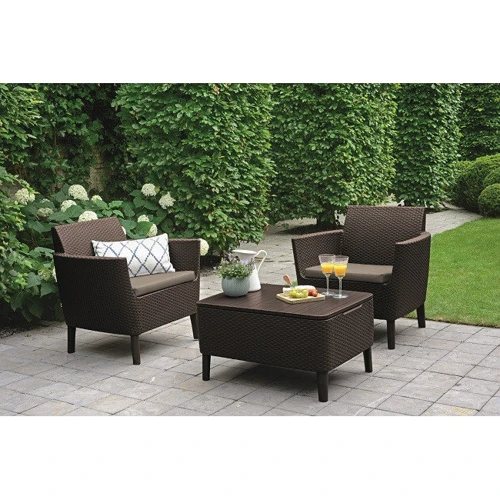 Комплект садовой мебели Allibert Salemo balcony set коричневый (8711245155326): Количество персон 2