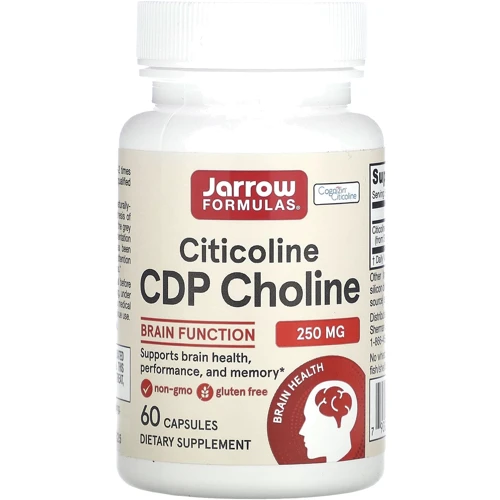 Jarrow Formulas, Citicoline, CDP Choline, 250 mg, 60 Capsules (JRW20012)