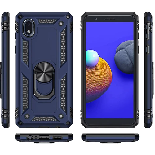 Чехол для телефонов BeCover Military Blue for Samsung A013 Galaxy A01 Core (705564): Материал TPU (термополиуретан) и пластик