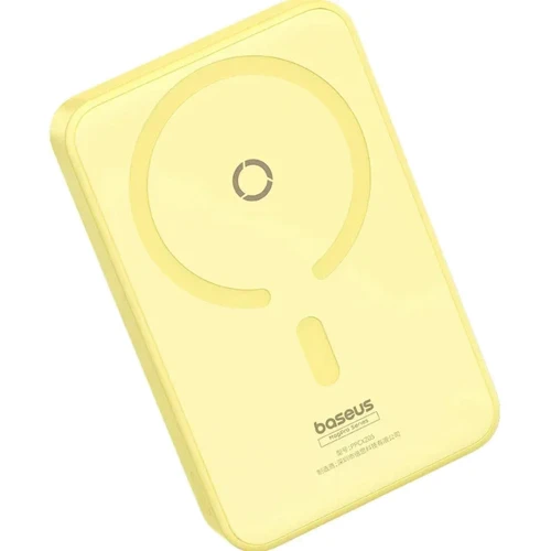 Зовнішній акумулятор Baseus Power Bank 5000mAh Magnetic Bracket Wireless Fast-Charging 20W Yellow (P10064101Y23-00) фото 10