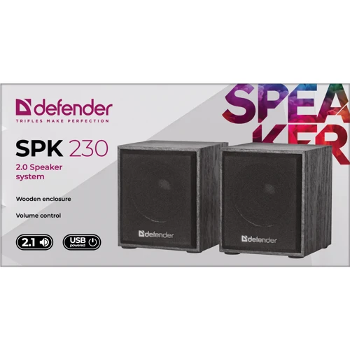 Акустическая система Defender 2.0 SPK 230 USB 4W black (65223) фото 6