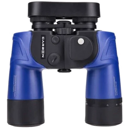 Бінокль Carbon 10x50 Blue з далекомірною сіткою та компасом, 88006: Захист Обрезиненный, Брызгозащищенный, Пылезащищенный