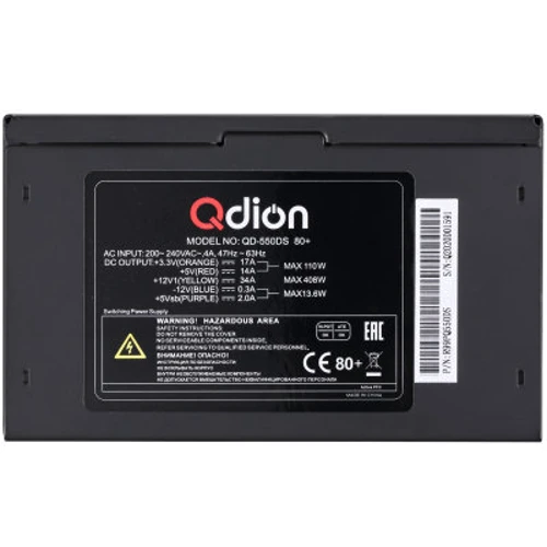 Блок живлення Qdion QD-550DS 80+: Форм-фактор ATX