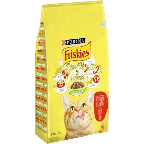 Сухой корм Friskies для взрослых котов с говядиной, курицей и овощами 10 кг (5997204569004): Тип Сухой корм