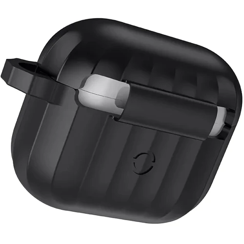 Защитный чехол для наушников Airpods 3 HOCO Glory series silicone protective case Black (P) фото 3