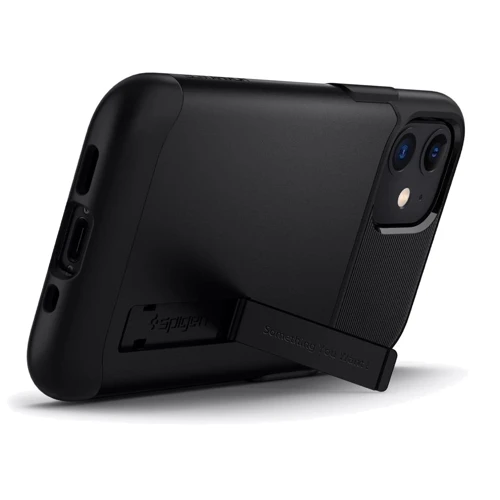 Чехол для iPhone Spigen Slim Armor Black (ACS01545) for iPhone 12 mini: Материалы поликарбонат и полиуретан