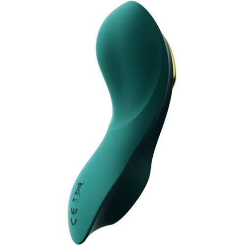 Смартвибратор в трусики Zalo - AYA Turquoise Green, насадка и пульт ДУ