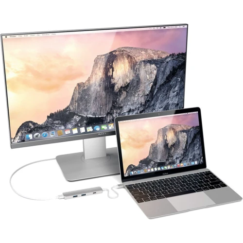 Адаптер Satechi Adapter USB-C to HDMI+USB-C+2xUSB3.0 Silver (ST-CMAS) фото 4
