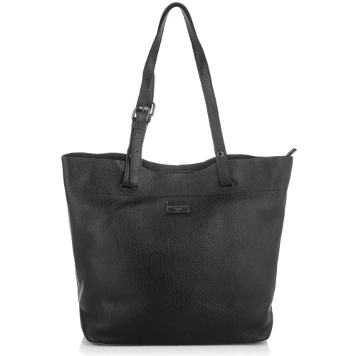 Женская сумка тоут Giorgio Ferretti черная (SHIGF2019201-black): Фактура Матовая, Зернистая