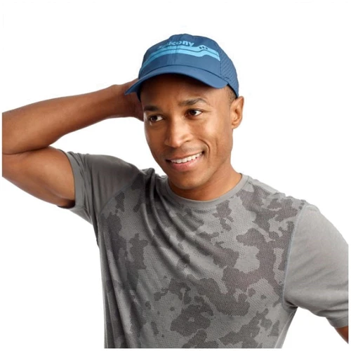 Бейсболка Saucony Doubleback Hat синяя (900014-EN) фото 3
