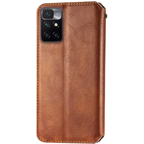 Чехол для телефонов Mobile Case Getman Cubic Brown for Xiaomi Redmi Note 11 4G / Redmi 10: Материал искусcтвенная кожа и термополиуретан