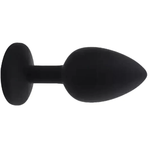 Силиконовая анальная пробка с кристаллом Silicon Black 12 ( размер S ), SKN-SIL-BLACK 12