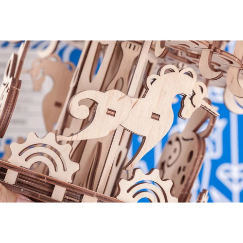 Механічний дерев'яний 3D-пазл Mr. PlayWood Карусель 36x24 * 4,5 см (10403)