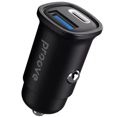Зарядное устройство Proove Car Charger USB+USB-C Flash with Cable 30W Black (CCFC30111201): Особенности Быстрая зарядка, USB-C