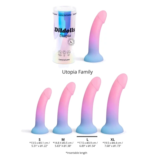 Дилдо с цветным градиентом Love To Love DILDOLLS - UTOPIA S ультрамягкий