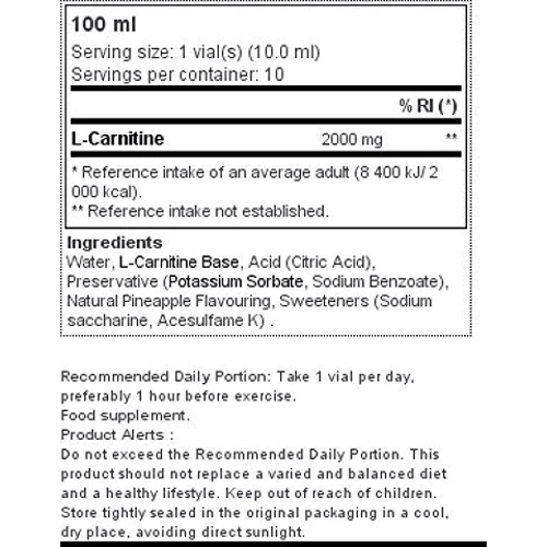 Жиросжигатель Prozis Bodyraise Liquid L-Carnitine 20x10 ml Lemon: Смак Лимон