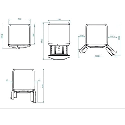Холодильник Hotpoint-Ariston E4DAABC: Размеры 70х195,5х76 см