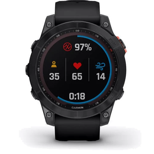 Смарт-часы Garmin Fenix 7 Solar Slate grey with black band (010-02540-11): Сенсорный экран есть
