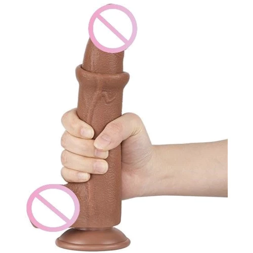 Фаллоимитатор LoveToy Sliding-Skin Dual Layer Dong 8.5" Brown
