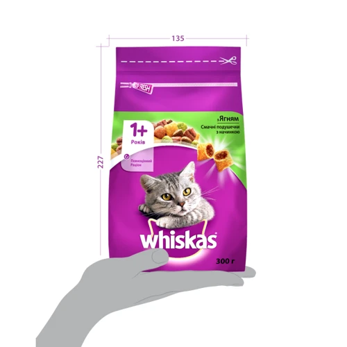 Сухий корм Whiskas для котів з ягням 14х300 г (5998749106020): Вік Взрослые