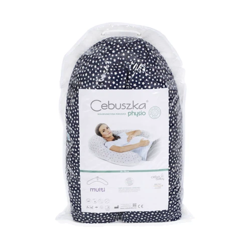 Подушка для вагітних Ceba Physio Multi джерсі W-741-700-668 Navy Stars синій фото 5