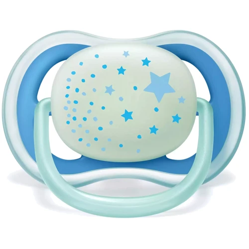 Пустышка для мальчика Philips AVENT Ultra Air Ночная 6-18 месяцев 2 шт (SCF376/21) фото 5