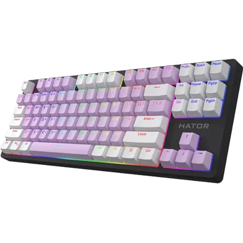 Клавиатура HATOR Rockfall 2 Mecha Signature Edition Black/Lilac/White (HTK-520-BLW): Подключение проводное