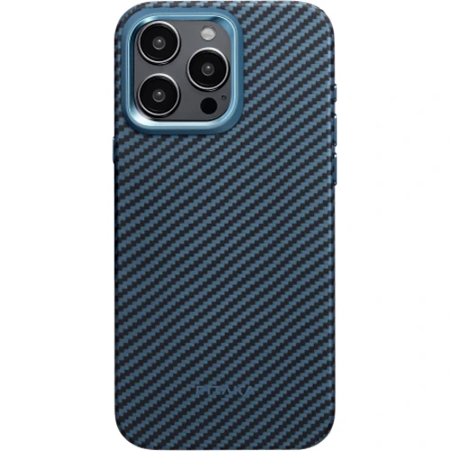 Чехол для iPhone Pitaka MagEZ Case Pro 4 Twill 1500D Black/Blue (KI1508PMPA) for iPhone 15 Pro Max