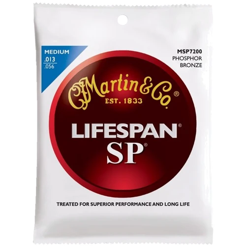 Струна для гитар Струны MARTIN MSP7200 SP Lifespan 92/8 Phosphor Bronze Medium (13-56)