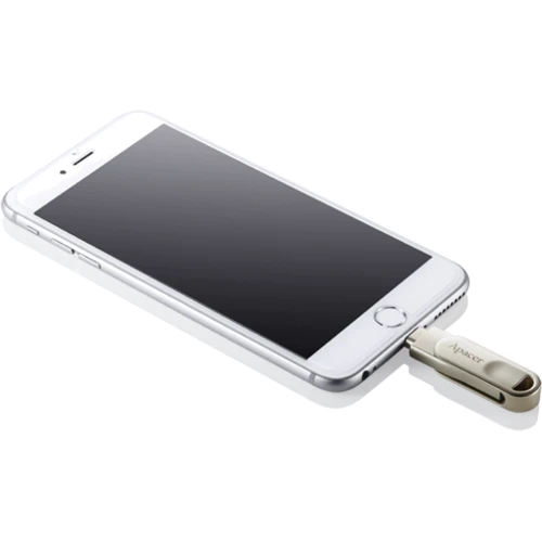 USB-флешка Apacer AH790 64GB USB 3.1/Lightning Silver (AP64GAH790S-1): Вага 15.5 г