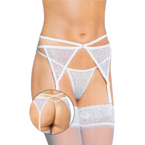 Пояс для чулок SoftLine Garterbelt 3318, S/M (white)