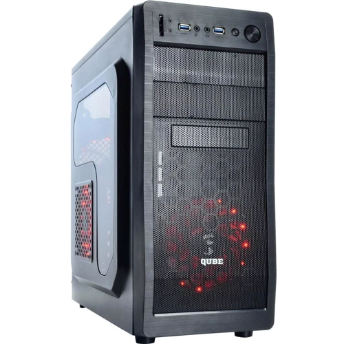 Корпус QUBE QB928A Black Red LED (QB928A_WRNU3)