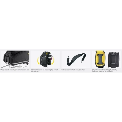 Велосумка Сумка на багажник Topeak MTS TrunkBag DXP Strap Type 22.6 л с отделением для фляги 900 г (TT9643B): Тип крепления На багажник