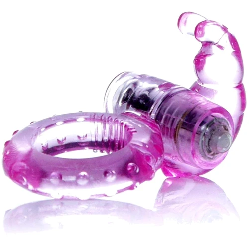 Ерекційне кільце з вібрацією BOSS Series Rabbit Vibro Cock Ring Pink