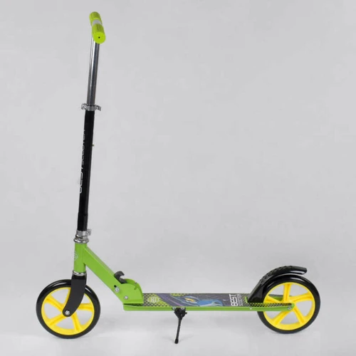 Самокат двухколесный Best Scooter с PU колесами и резиновыми грипсами Light green (87723): Тип колес литые