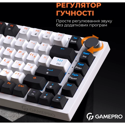 Клавиатура GamePro MK160W (Red) с Hot-Swap RGB White фото 12