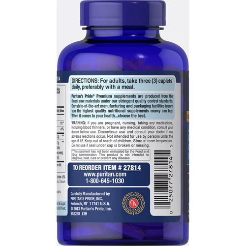 Puritan's Pride Double Strength Glucosamine, Chondroitin & MSM 240 caps (PTP-27814): Форма випуску капсули