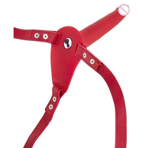 Страпон с вибрацией Fetish Tentation Vibrating Strap-On with Dildo Red