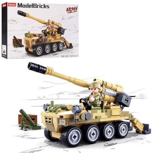 Конструктор Sluban Model Bricks Военный вездеход для штурма 159 деталей (M38-B0751)