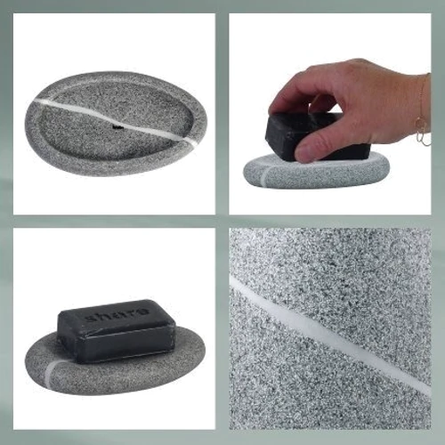 Мыльница KELA Talus серый 14х8.5х2 см (20255)