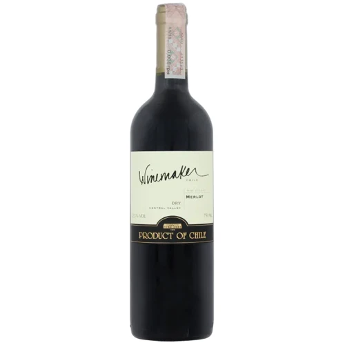 Вино Winemaker Merlot, червоне сухе, 0.75л 13% (DIS7808765713189)