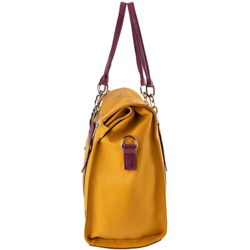 Жіноча дорожня сумка Laskara жовта (LK10241-yellow-purple): Тип Дорожні сумки