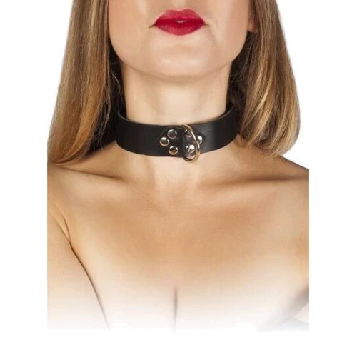 Ошейник Leather Collar, black