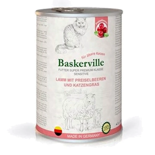 Вологий корм Baskerville Sensitive для чутливих кішок Ягня/Журавлина/Котяча м'ята 0.4 кг (21555)