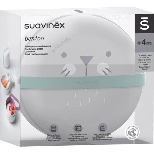 Набор детской посуды Suavinex Hygge Уютные истории, бирюзовый (306751)