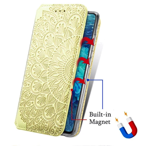 Аксессуар для смартфона Mobile Case Getman Mandala PU Yellow for Huawei P Smart 2021: Материал искусcтвенная кожа и термополиуретан