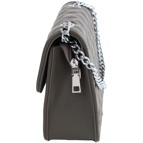 Жіноча сумка крос-боді Valiria Fashion сіра (ODA8186-grey): Фактура Стеганая, Матовая