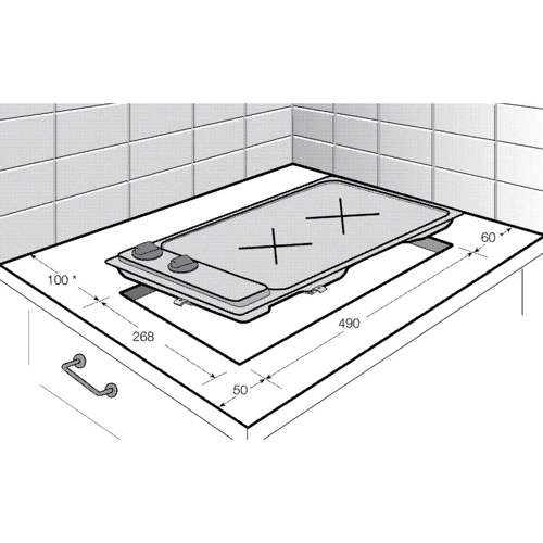 Варочная поверхность электрическая BEKO HDCE 32200 X: Расположение панели спереди