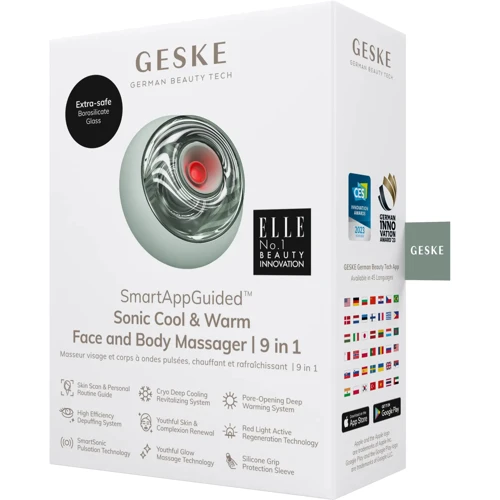 Массажер GESKE Sonic Cool&Warm Face and Body Massager 9в1 green
