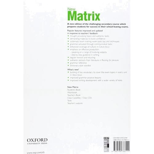New Matrix Pre-Intermediate: Teacher's Book: Производитель Oxford University Press